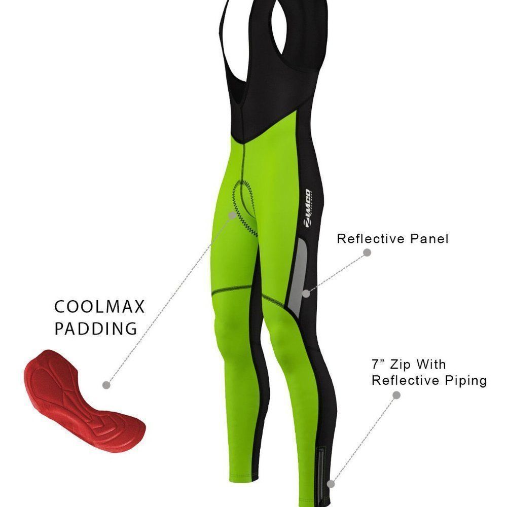 NEW Zimco Cycling Bib Tight Windproof Thermal Bicycle Bib Pant Padded SZ 3XL